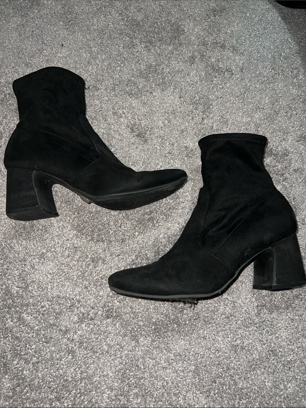 Unisa Faux Black Suede Booties Sz 9